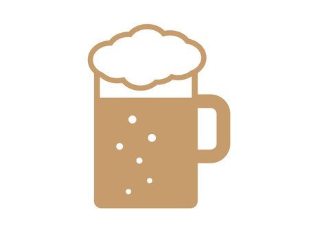 This is an illustration of a beer icon (alcohol symbol).のイラスト素材