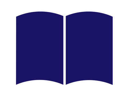 Open book silhouette icon illustration.のイラスト素材