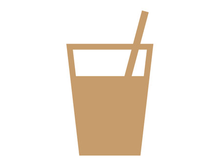 This is an illustration of a drink silhouette (drink icon).のイラスト素材