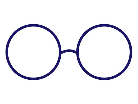 This is an illustration of the round glasses icon.のイラスト素材