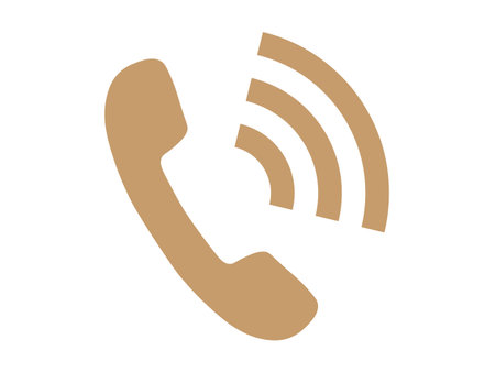 This is an illustration of a telephone icon (receiver mark).のイラスト素材