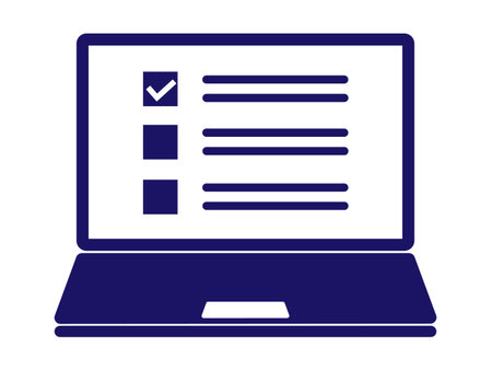 This is an illustration of a web questionnaire (online survey).のイラスト素材