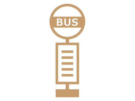 This is an illustration of a bus stop icon.のイラスト素材