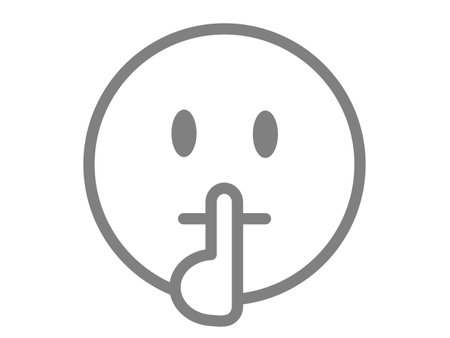 Illustration of a secret mark (quiet face)のイラスト素材