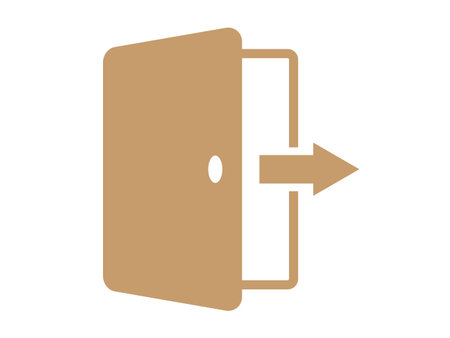 Illustration of logout icon (exit mark)のイラスト素材