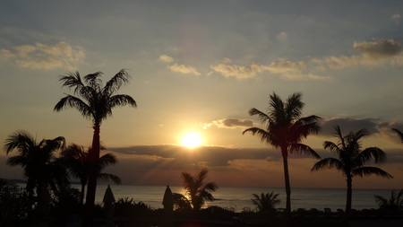 Okinawa sunset viewの写真素材