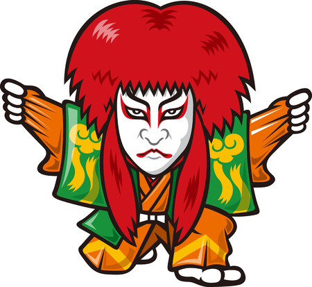 kabuki in Japaneseのイラスト素材
