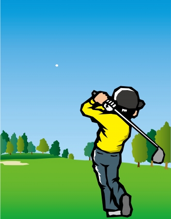 Golf scenery のイラスト素材