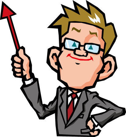 Commentary businessmanのイラスト素材