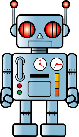 Retro robotのイラスト素材