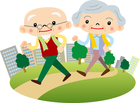 Walkingのイラスト素材