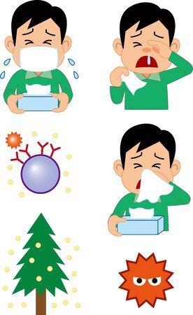 hay feverのイラスト素材