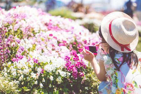 Girl and flower