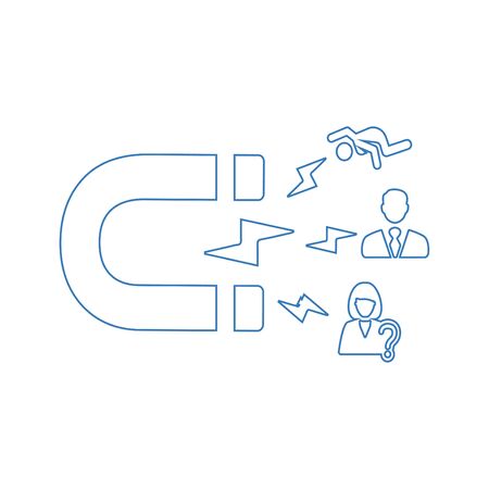 Beautiful, meticulously designed Attract Customers, people, Marketing Icon. Perfect for use in...