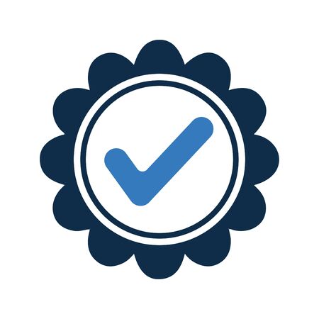 Beautiful design and fully editable approve icon for commercial, print media, web or any type of design projects.のイラスト素材