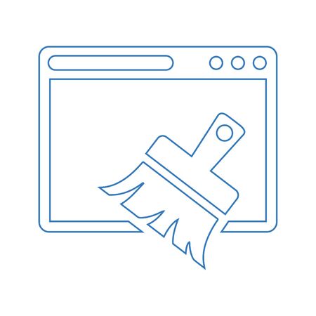 Well organized and fully editable Browser cleaner, cleanup, broom icon for any use like print media, web, commercial use or any kind of design project. Thanks for using it.のイラスト素材