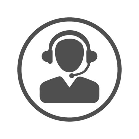 Beautiful design and fully editable Customer Support Icon for commercial, print media, web or any type of design projects.のイラスト素材
