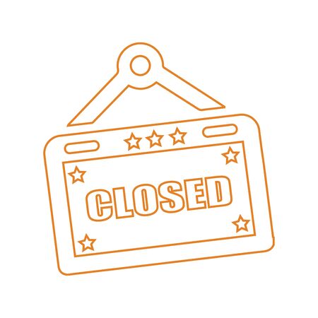 Beautiful, meticulously designed Closed Sign icon logo. Well organized and fully editable Vector icon.のイラスト素材
