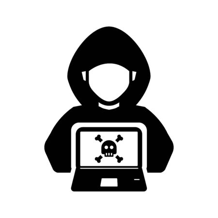 Beautiful, meticulously designed Hacker Icon, Hacking, Cyber Crime. Well organized and fully editable Vector icon.のイラスト素材