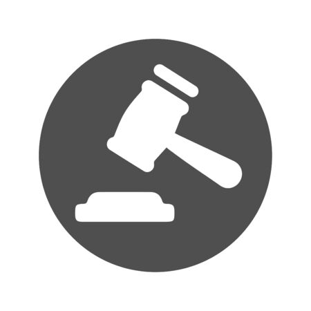 Beautiful design and fully editable Gavel / Hammerer Icon for commercial, print media, web or any type of design projects.のイラスト素材