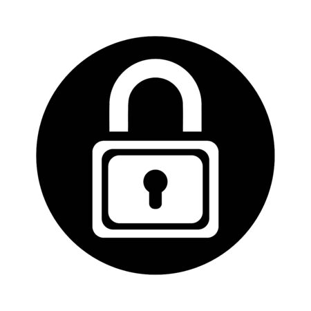 Beautiful, meticulously designed Lock, padlock, security key icon. Well organized and fully editable Vector icon.のイラスト素材