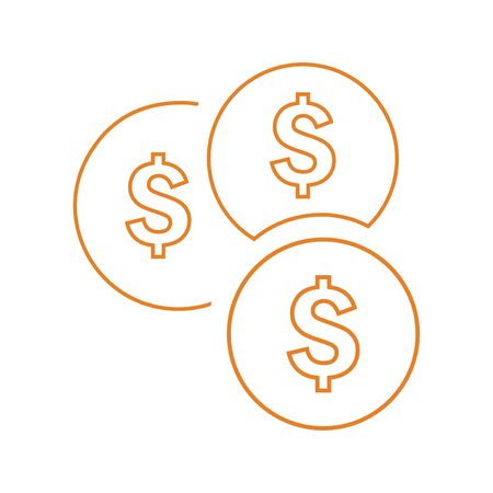 Creative element design from stock market icons collection. Pixel perfect Coins, save money, dollar, savings icon for commercial, print media, web or any type of design projects.のイラスト素材