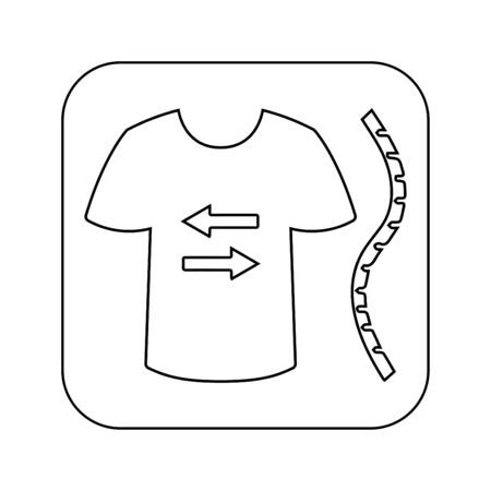 Beautiful design and fully editable Dress size icon, Guide, shirt measurement for commercial, print media, web or any type of design projects.のイラスト素材