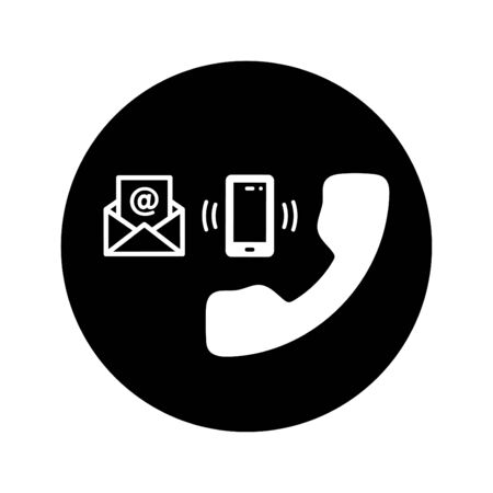 Beautiful design and fully editable Call support, contact us, email icon for commercial, print media, web or any type of design projects.のイラスト素材