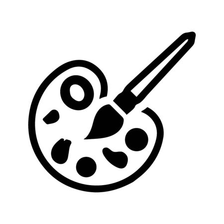 Well organized and fully editable Paintbrush, color palette icon, art, graphic design vector icon for any use like print media, web, stock images, commercial use or any kind of design project.のイラスト素材
