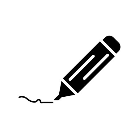 Beautiful design and fully editable Marker icon, pen, highlighter for commercial, print media, web or any type of design projects.のイラスト素材
