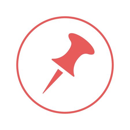 Nice design of the Thumbtack Icon, Pin, Vector Graphics for commercial, print media, web or any type of design projects.のイラスト素材
