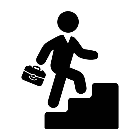 Beautiful design and fully editable Business success stairs icon for commercial, print media, web or any type of design projects.のイラスト素材