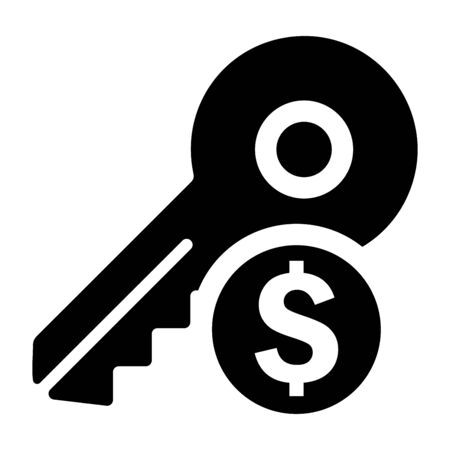 Beautiful design and fully editable Key to success icon, money security for commercial, print media, web or any type of design projects.のイラスト素材