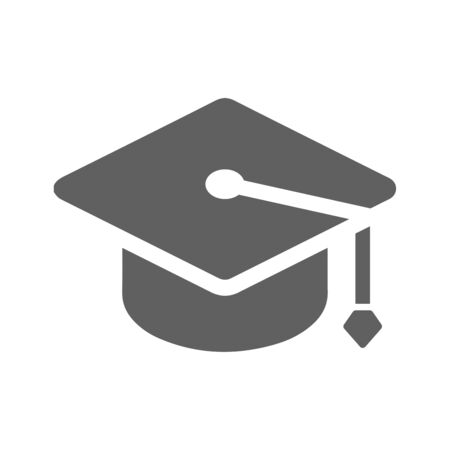 Education, graduation, mortar board icon. Use for commercial, print media, web or any type of design projects.のイラスト素材