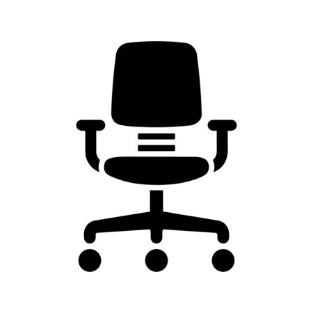 Rolling chair icon, furniture vector graphics for various use.のイラスト素材