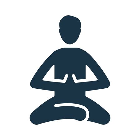 Meditation, relax, yoga iconのイラスト素材