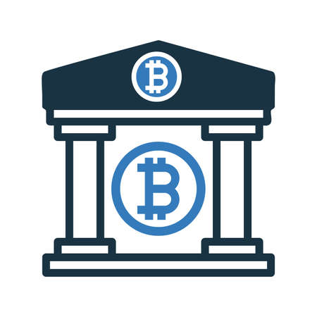Bitcoin Property Icon. Beautiful, meticulously designed icon. Well organized and editable Vector for any uses.のイラスト素材
