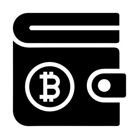 Bitcoin, digital wallet icon. Perfect for use in designing and developing websites, printed files and presentations, stock images, Promotional Materials, Illustrations or Infographic or any type of design projects.のイラスト素材