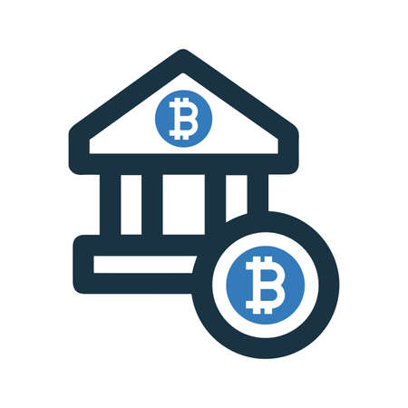 Bitcoin Property Icon. Beautiful, meticulously designed icon. Well organized and editable Vector for any uses.のイラスト素材
