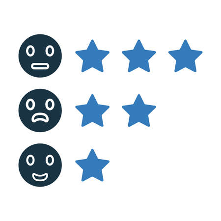Reviews, rating, feedback icon is isolated on white background. Simple vector illustration for graphic and web design or commercial purposes.のイラスト素材