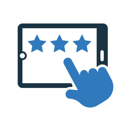 Customer, feedback, review icon-01 is isolated on white background. Simple vector illustration for graphic and web design or commercial purposes.のイラスト素材