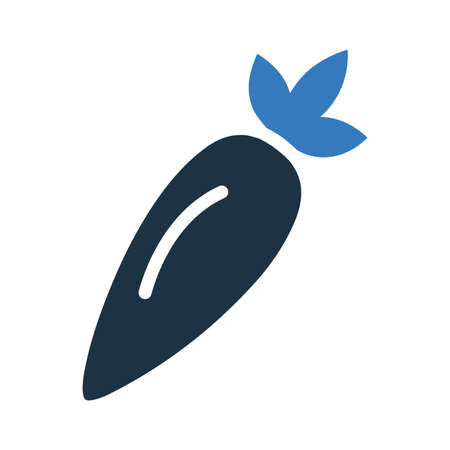 Vegetable, carrot icon - Well organized and editable Vector design using in commercial purposes, print media, web or any type of design projects.のイラスト素材