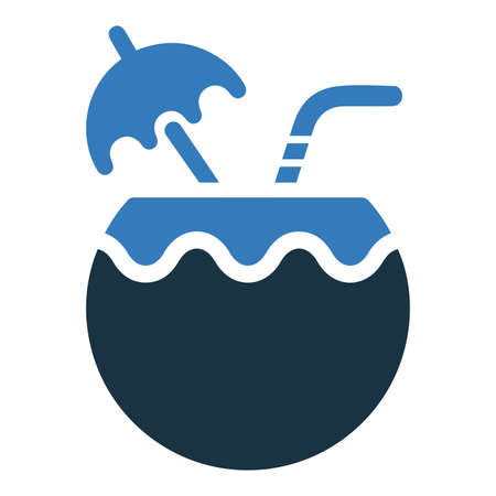 Coconut water drink iconのイラスト素材