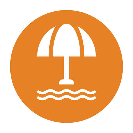 Vacation, beach umbrella icon.のイラスト素材