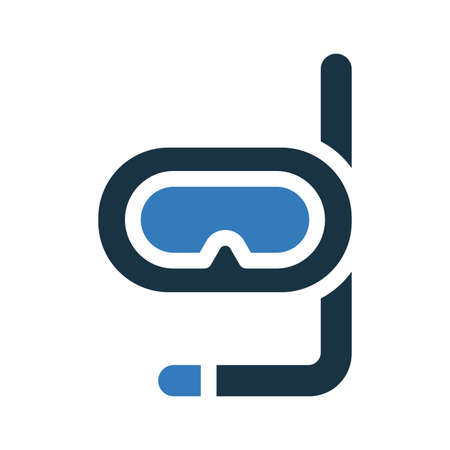 Diving, mask, scuba icon is isolated on white background.のイラスト素材