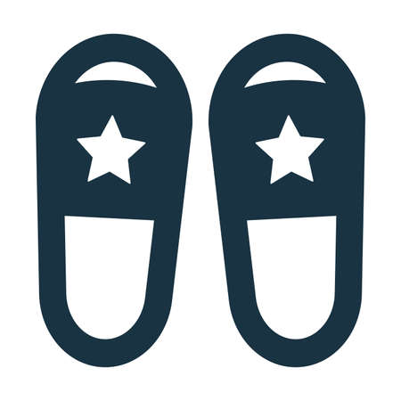 Footwear, slippers icon is isolated on white background.のイラスト素材