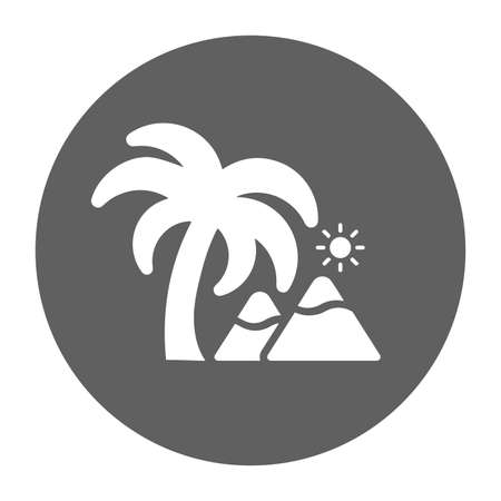 Mountains, travel, beach nature iconのイラスト素材