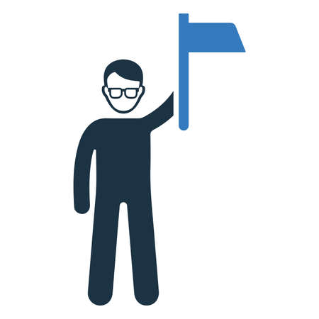 Control and signal flags icon - Simple vector illustration for graphic and web design or commercial purposes.のイラスト素材