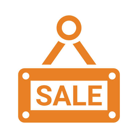 Sales tag, Sale sign icon is isolated on white background. Simple vector illustration for graphic and web design or commercial purposes.のイラスト素材