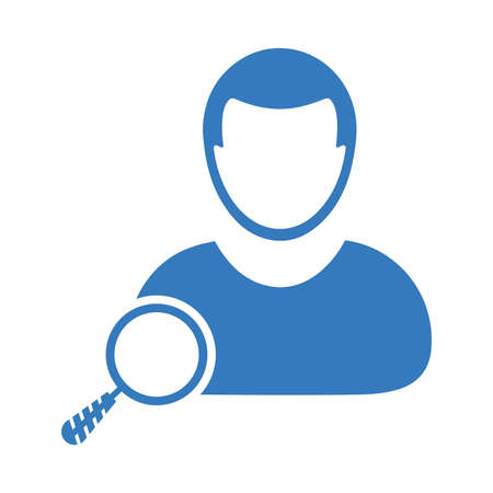 Search profile, find user icon is use in designing and developing websites, commercial, print media, web or any type of design project.のイラスト素材